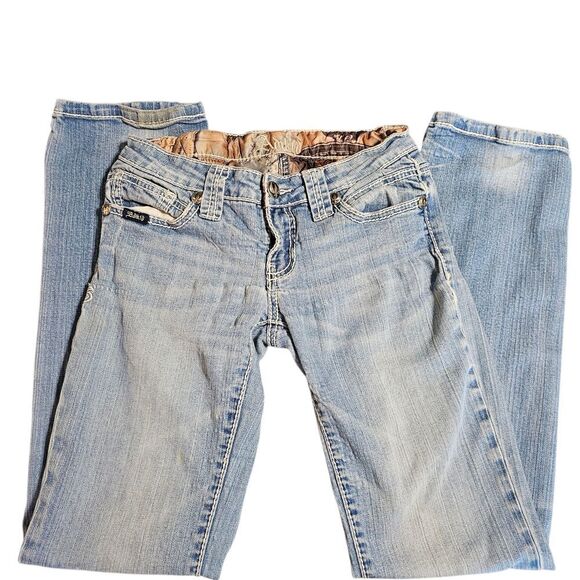 Adiktd Blue Straight Leg Jeans Classic Denim - Picture 1 of 9